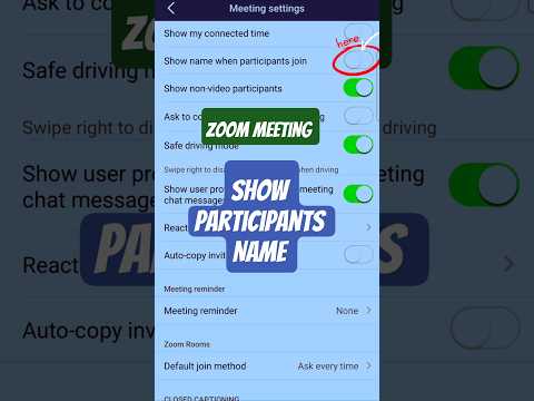 How to show Name when Participants join Zoom Meeting? #shortsfeed #ytshorts #zoomapp #zoomcall