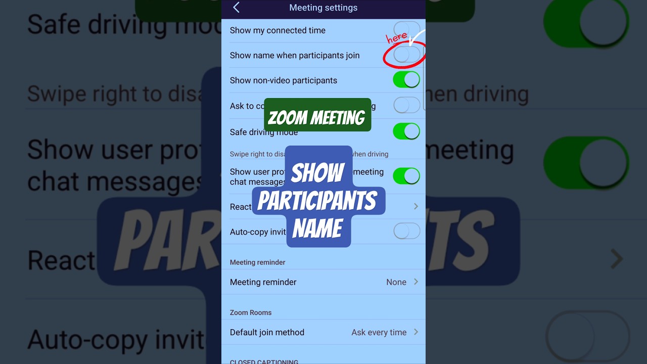 Displaying Participant Names in Zoom Meetings