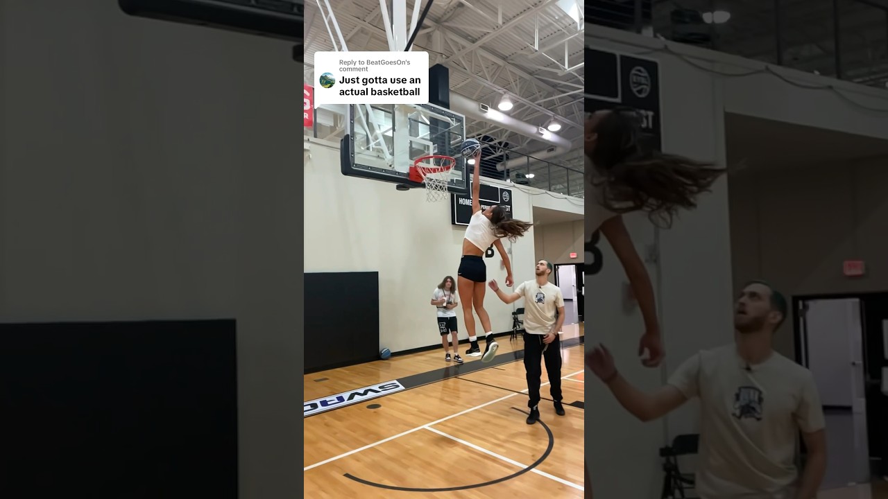 5’7 Girl Nearly Dunks! 🏀