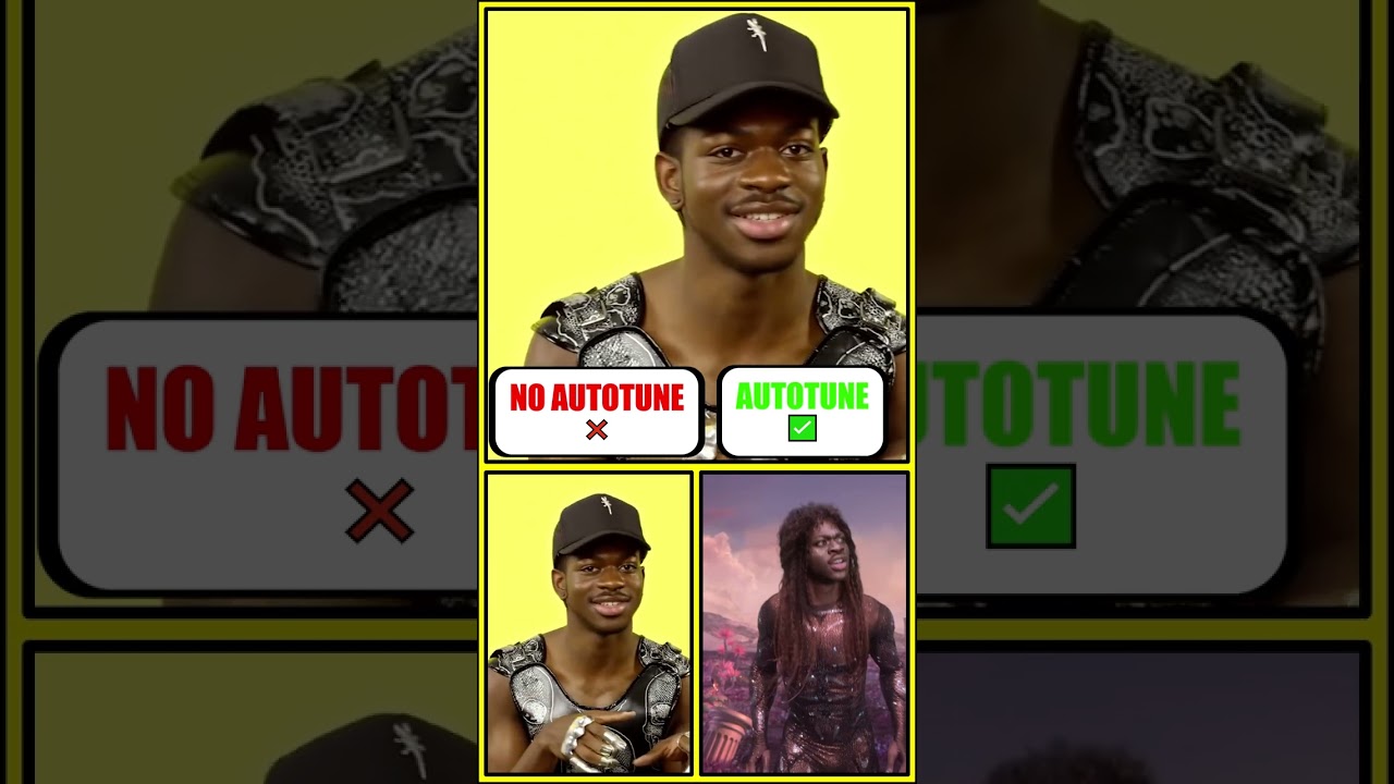 Lil Nas X - MONTERO: No Autotune vs Autotune Comparison