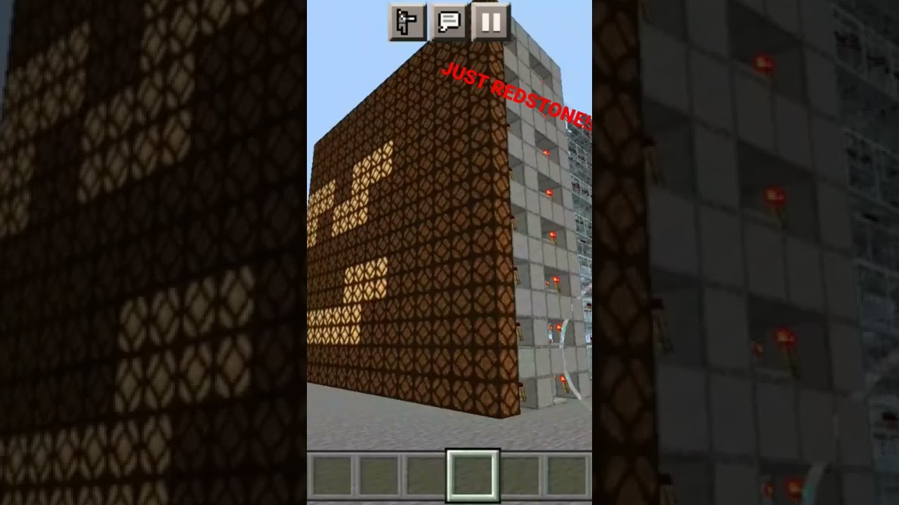 MINECRAFT SLIDING DISPLAY WITH JUST REDSTONE (PE)