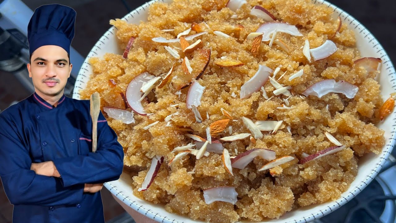 Suji Ka Danedar Halwa Recipe by Chef M Afzal 🍽️