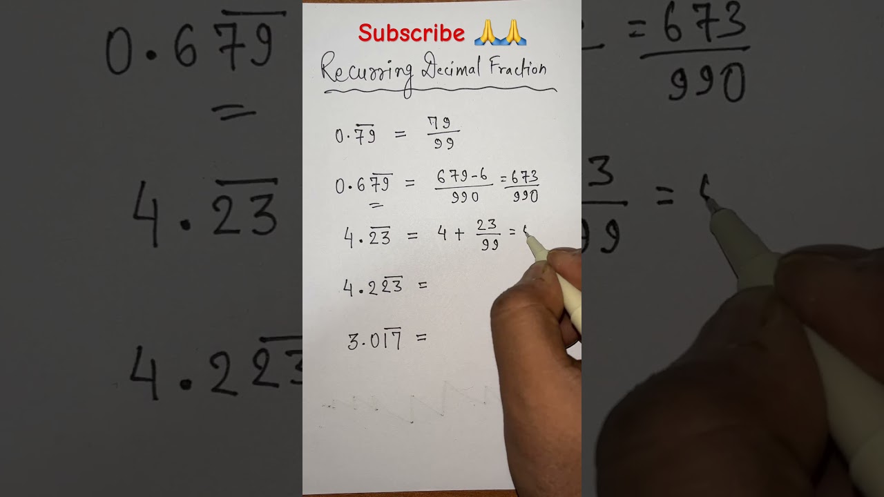 Convert Recurring Decimals to Fractions Easily ๐ข