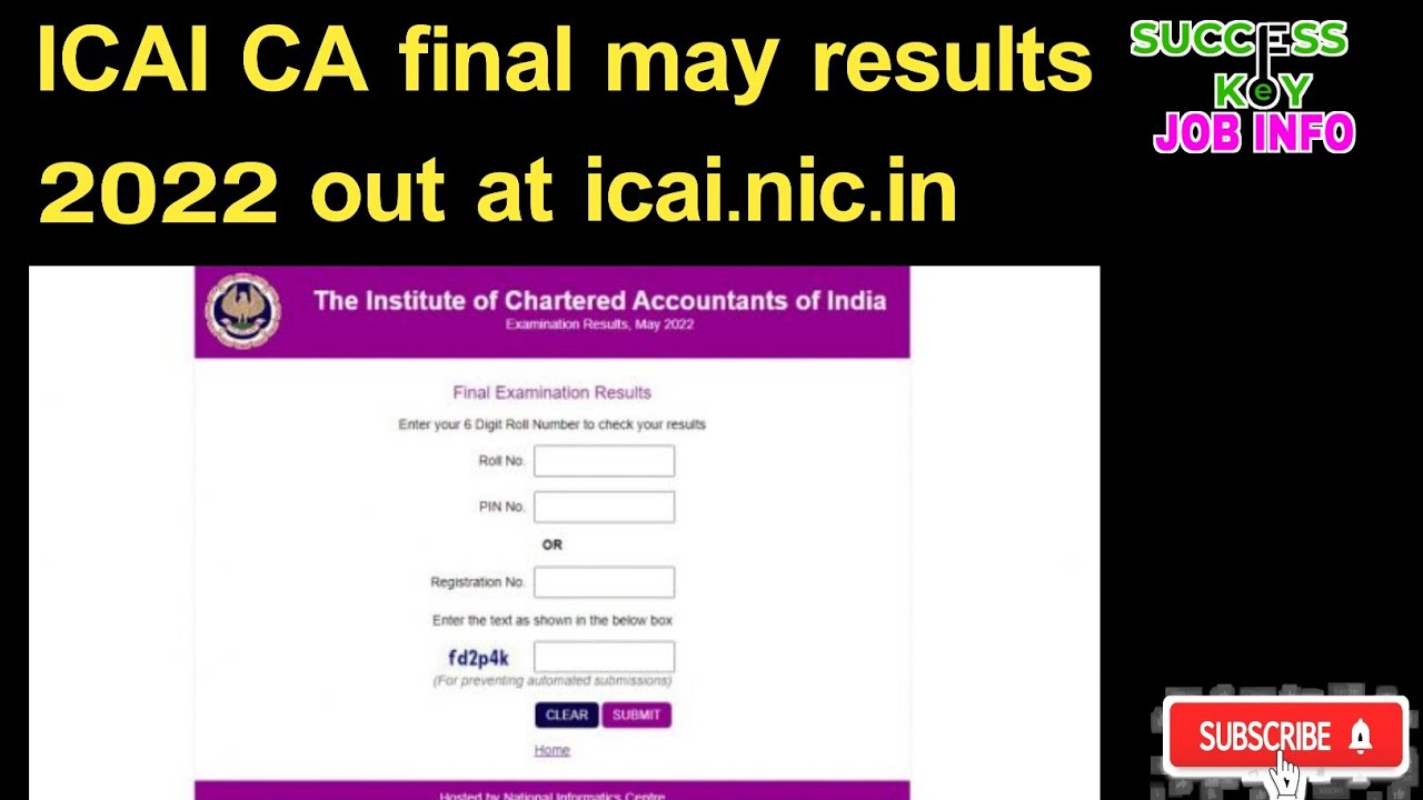 ICAI CA Final Results 2022 Declared! Check Your Results at icai.nic.in π