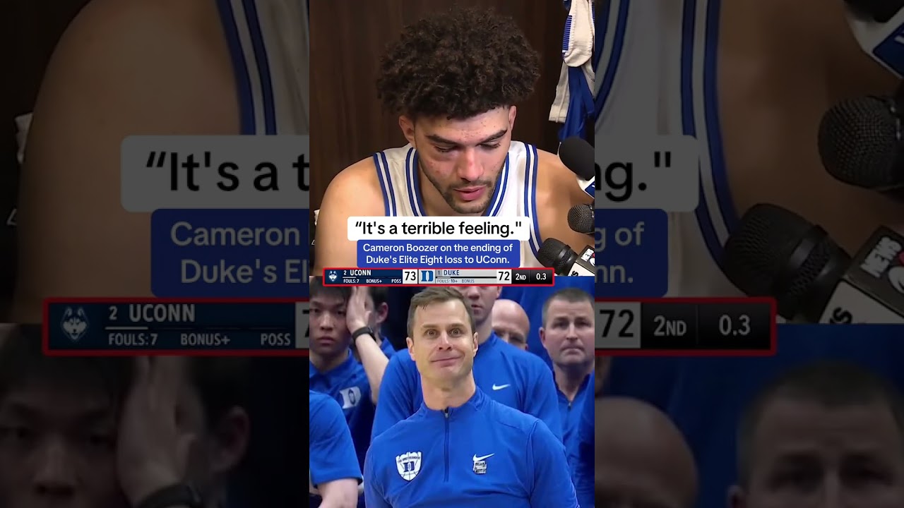 Cameron Boozer Reacts to Duke's Elite Eight Loss 🏀