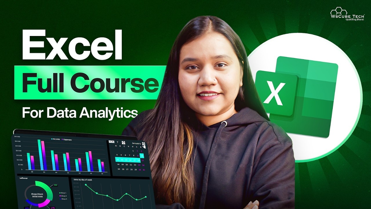Excel Data Analysis Full Course with Projects (2H) 📊