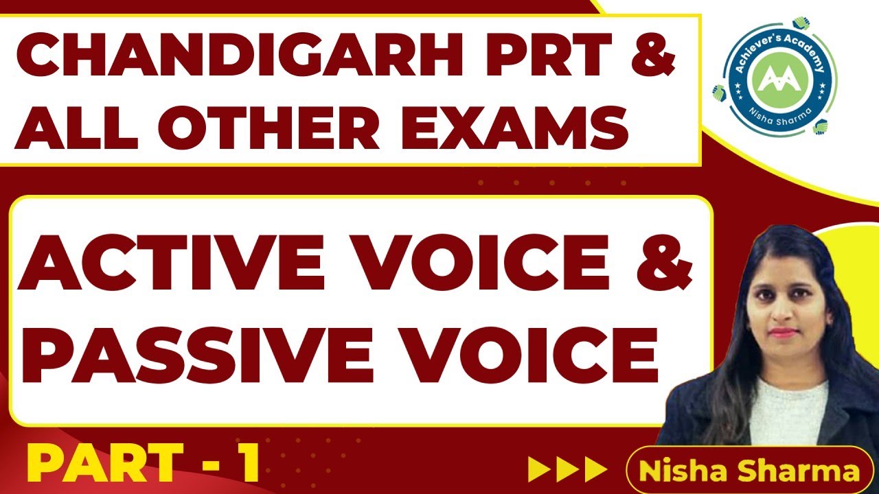 Active & Passive Voice Part-1 for Teaching Exams ✍️