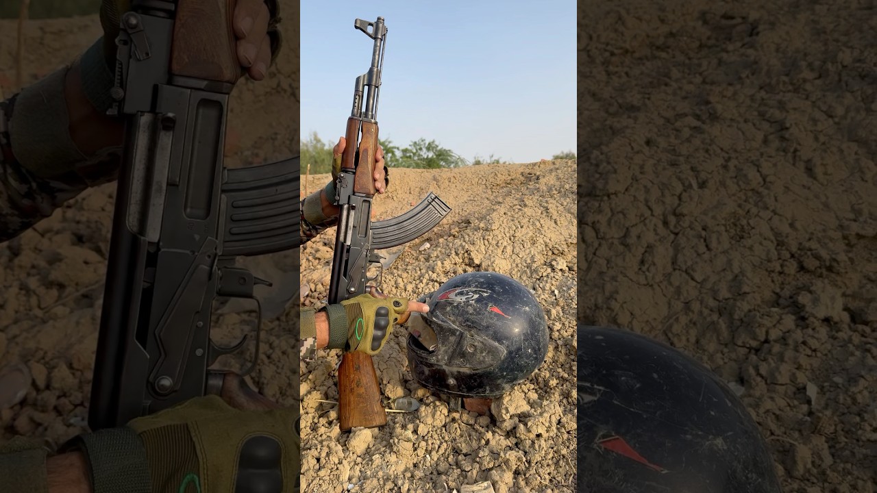 Shooting Test on Helmet with AKM 🪖