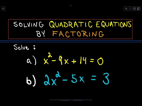❖ Solving Quadratic Equations by Factoring - Basic Examples ❖