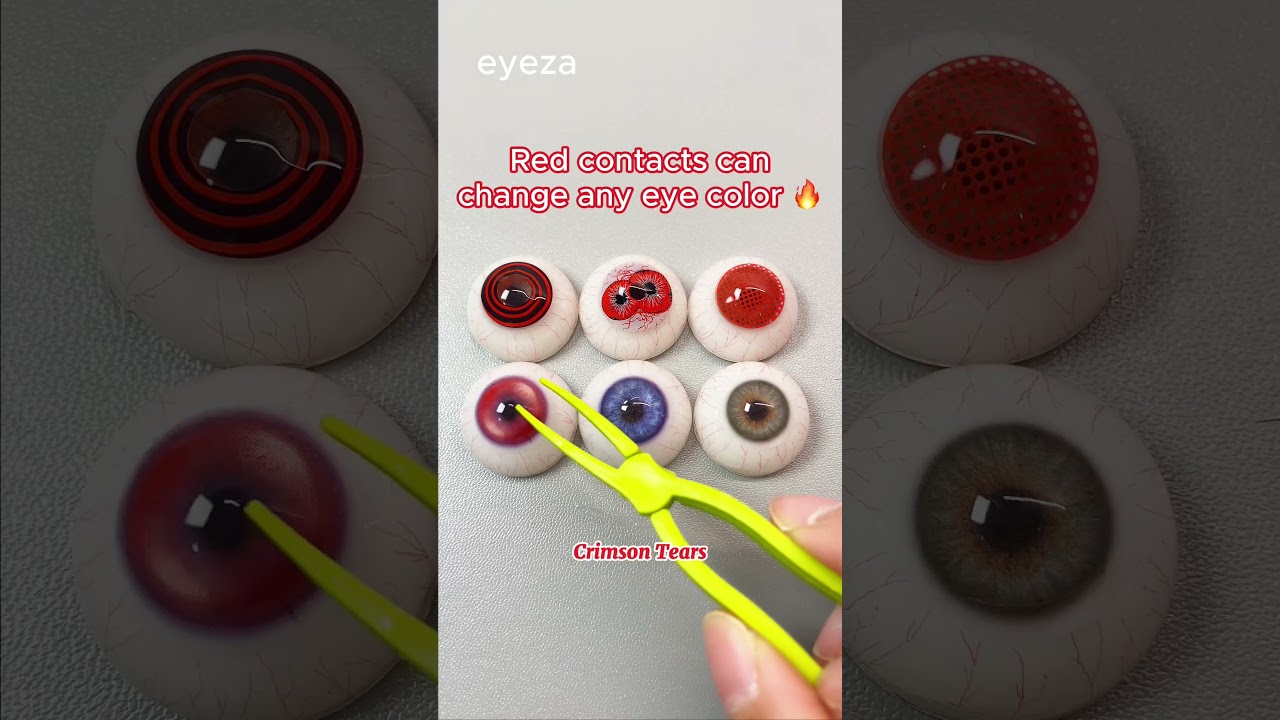 Red contacts can transform any eye color! 🔥 If you love cosplay, give these a try! 🎭✨ #lenses