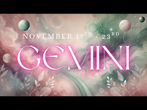 GEMINI ♊️ I Didn’t See It COMING Someone Is Thinking About YOU Gemini November 17th - 23rd