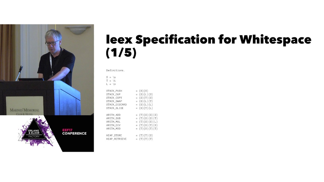 Lightning Talk: Mr White Erlang Interpreter for Whitespace - Derek Brown