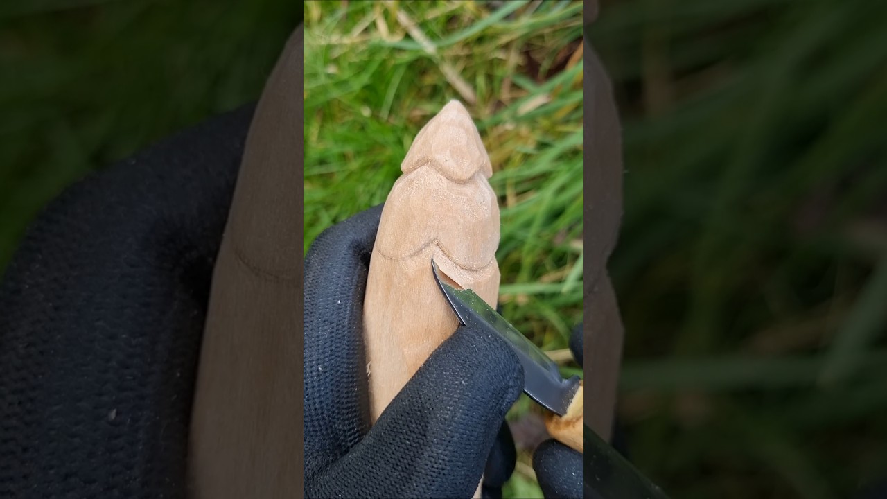 Simple Wood Carving Project with a Knife 🪓