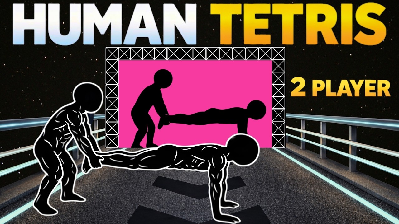 8 Min🔥 Human Tetris Co-op for 2 Players | Full HD