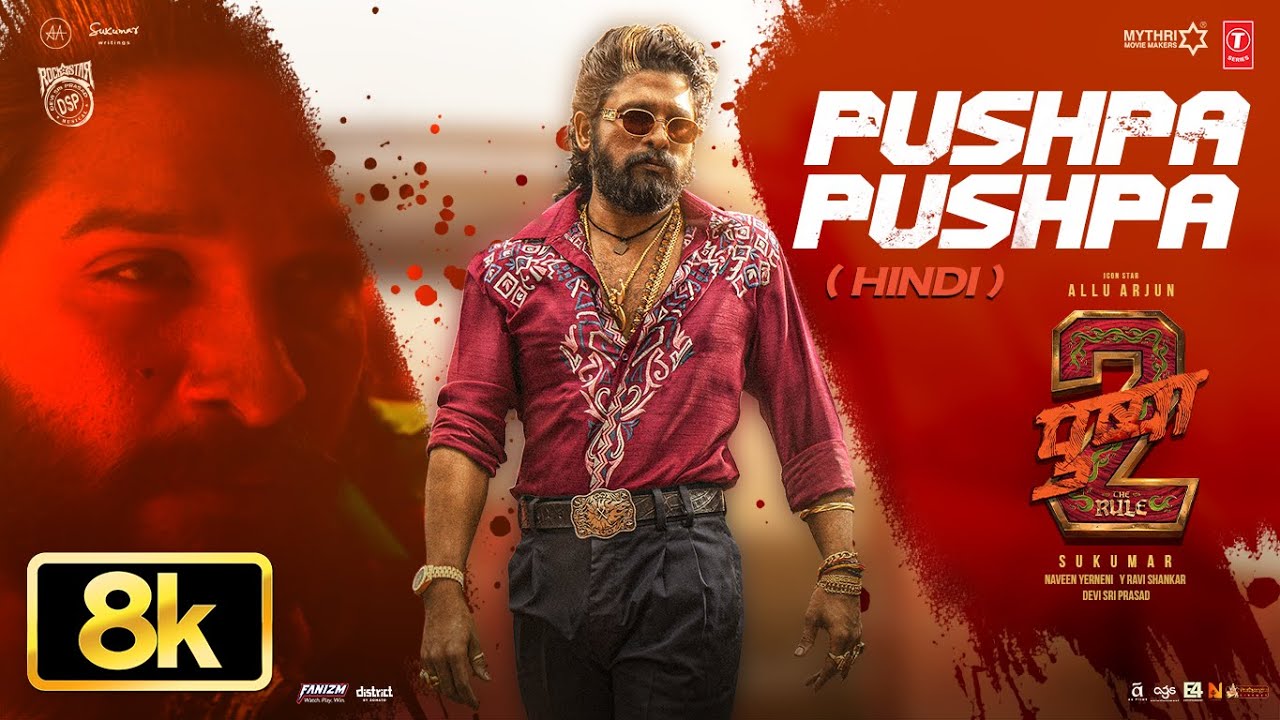 Pushpa Pushpa 8K Full Song | Allu Arjun & Mika Singh | Pushpa 2 The Rule 🎶
