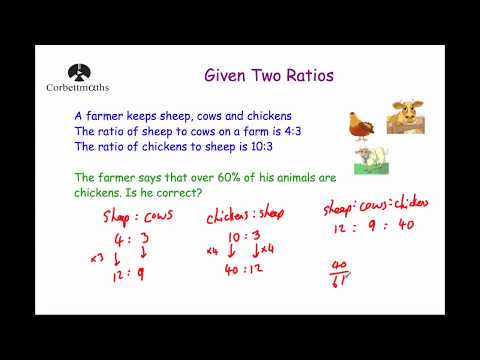 Given Two Ratios - Corbettmaths