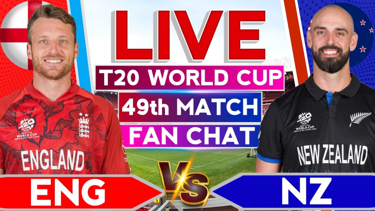 🔴Live Cricket Commentary : England vs New Zealand | T20 WC 2026 | Cricket Live Score | Eng vs Nz
