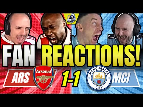 ARSENAL & CITY FANS REACTION TO ARSENAL 1-1 MAN CITY | PREMIER LEAGUE FAN REACTIONS