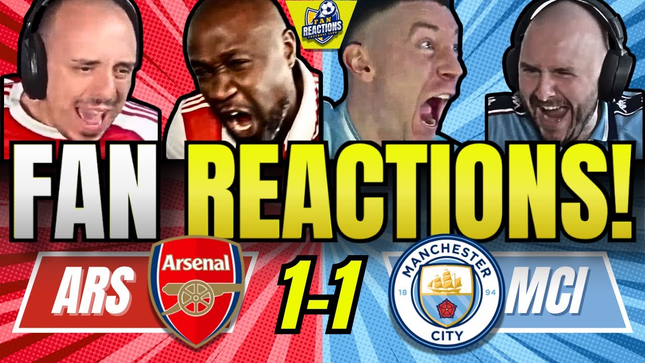 Arsenal & Man City Fans React to 1-1 Thriller | Premier League Highlights ⚽