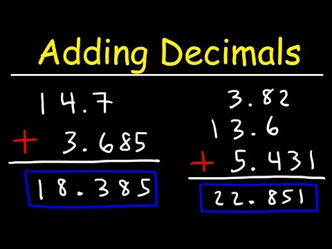 Introduction to Adding Decimals with Examples