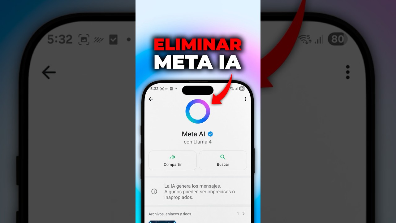 Eliminar Meta IA en WhatsApp y Facebook 🚫