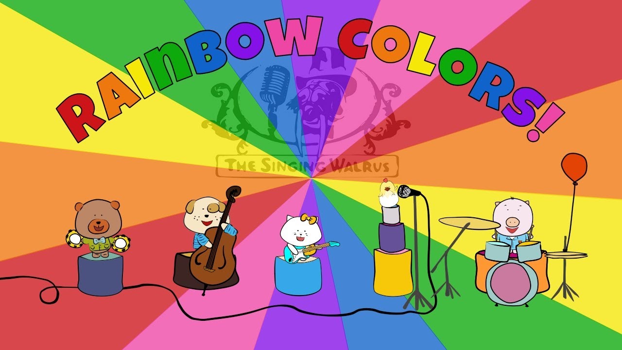 Rainbow Colors Song for Kids | The Singing Walrus