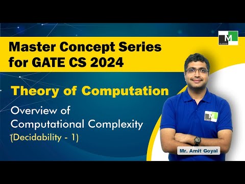 MCS for GATE CS 2024 | TOC | L-19 | Overview of Computational Complexity | Decidability - 1