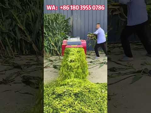 Horizontal grass chopper and shredder, used for crushing livestock grass, with adjustable length.