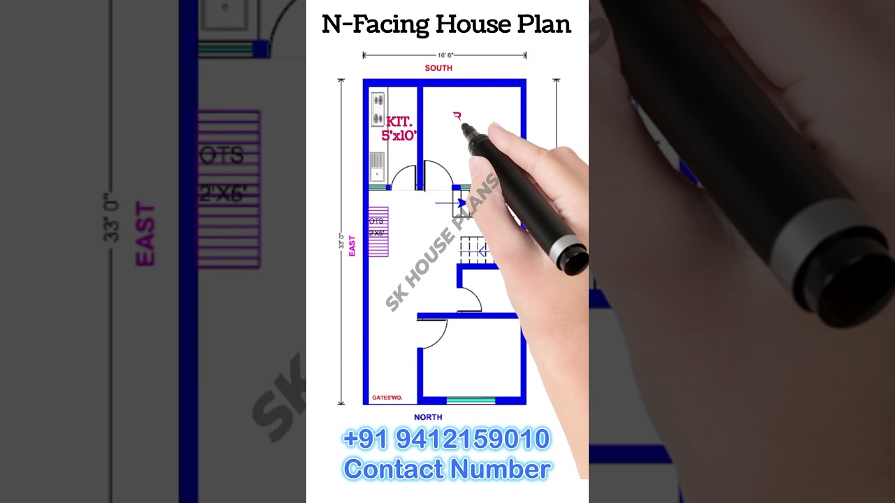 60 Gaj North Facing House Design & Vastu Map π‘