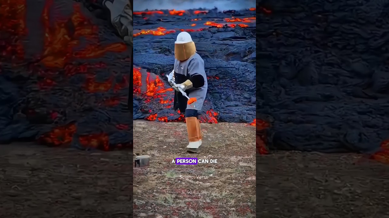 collecting Lava #science #sciencefacts #shorts #lava