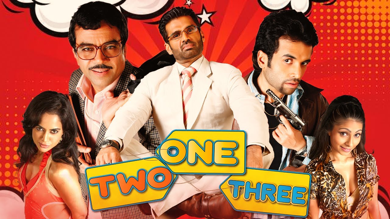 One Two Three: A Timeless Hindi Comedy Featuring Suniel Shetty, Paresh Rawal, and Tushar Kapoor