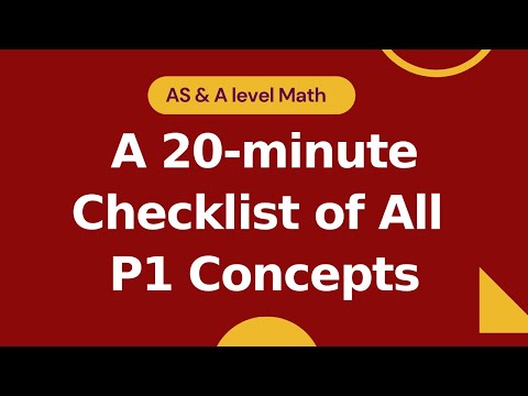 AS/A level Math Paper 1 | A Quick Checklist of All Key Concepts | MathPrep with Ahmad Bilal