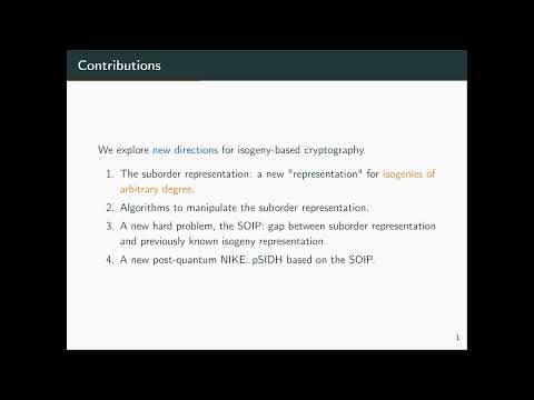 A New Isogeny Representation and Applications to Cryptography