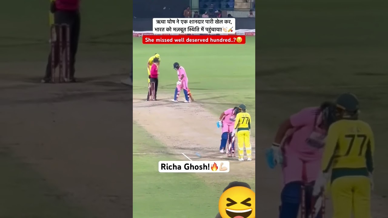 Richa Ghosh Shines with 94 in World Cup! 🔥