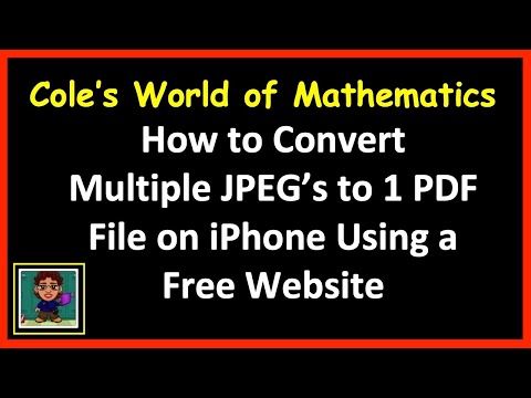 How to Convert Multiple JPEGs to One PDF File using a Free Website on iPhone