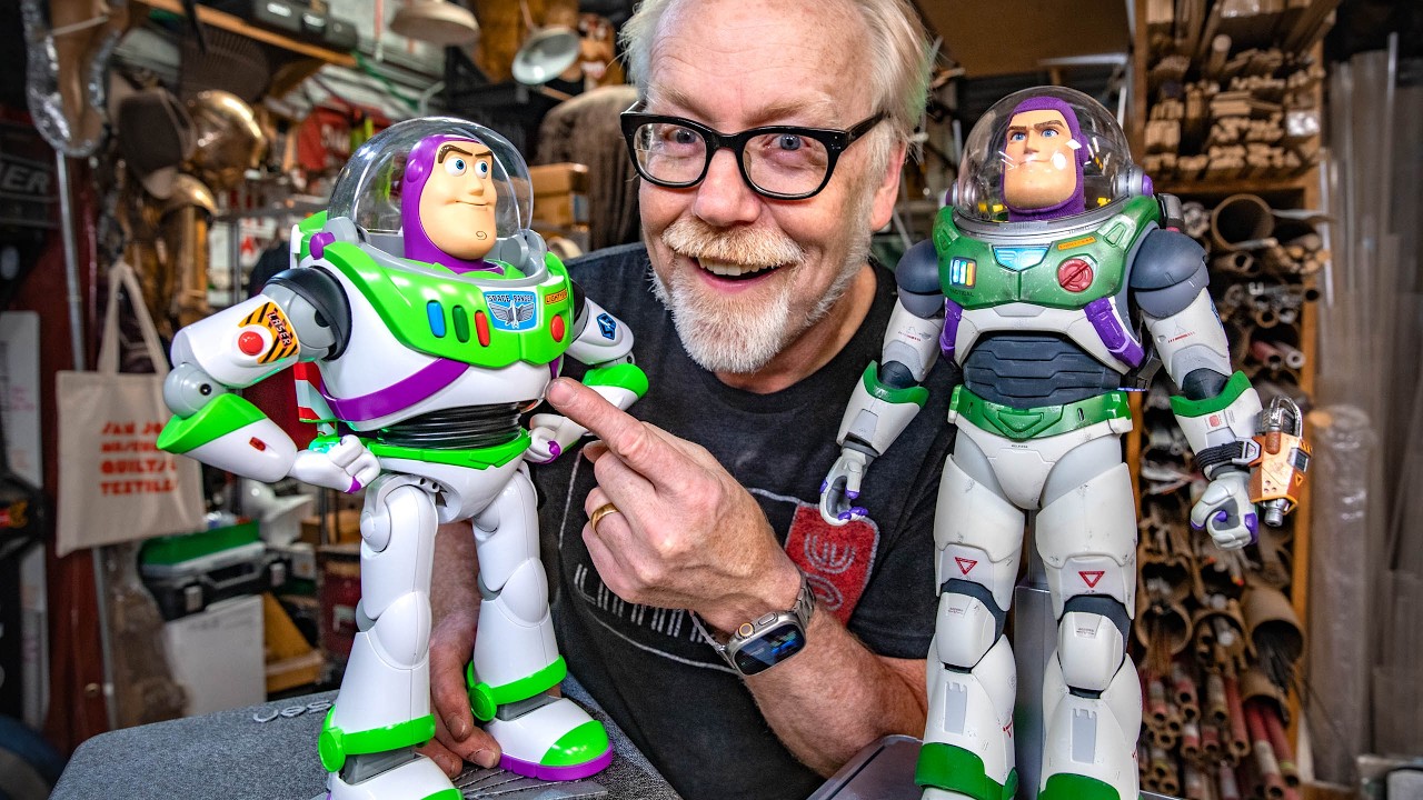 Adam Savage Reacts to Real Buzz Lightyear Robot 🚀