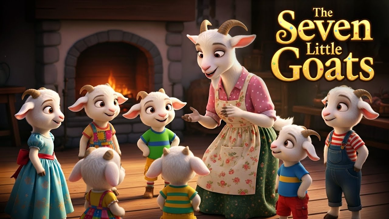 The Wolf and the Seven Little Goats 🐐 | Moral Bedtime Story