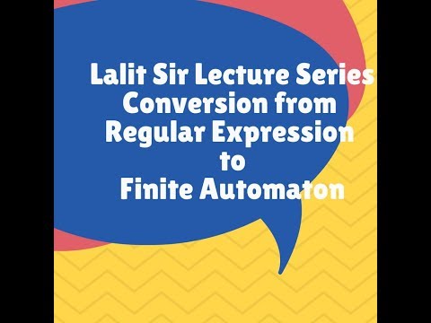 Conversion from regular  expression(RE) to finite automata(FA) (Theory of automata)