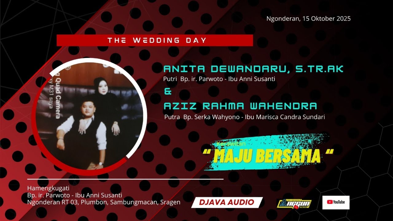 KARAWITAN MAJU BERSAMA: Wedding Anita & Aziz 🎶