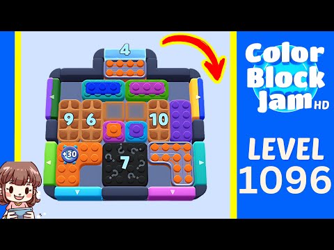 Color Block Jam Level 1096 Solution Walkthrough