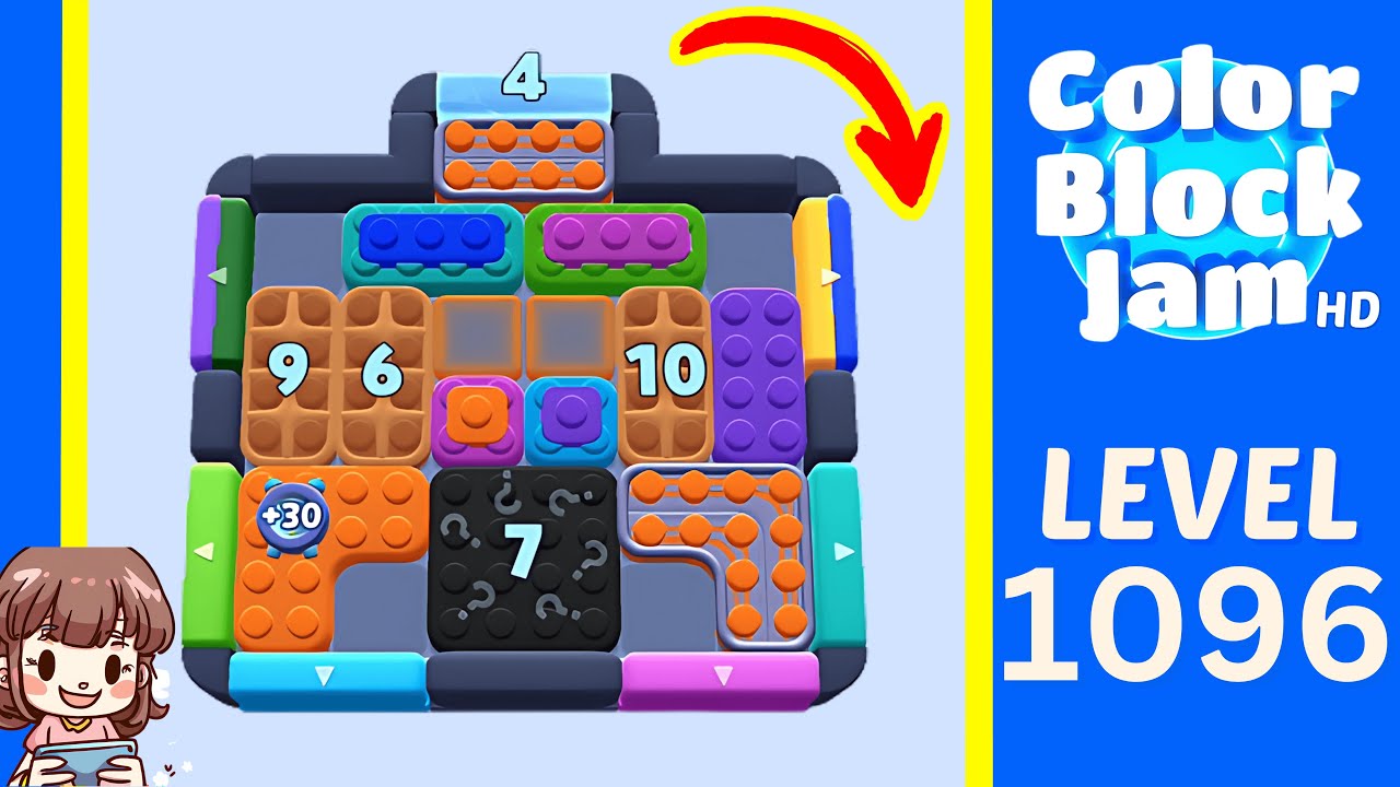 Color Block Jam Level 1096 Solution & Tips