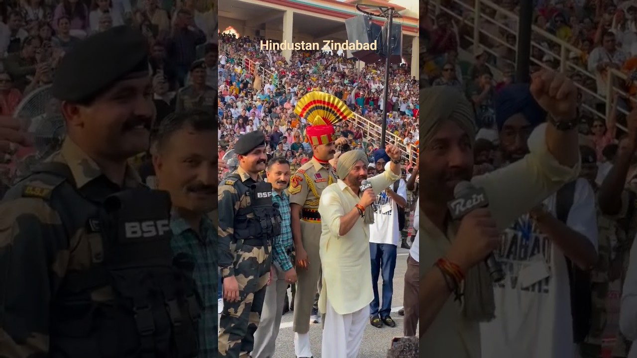 Hindustan Zindabad With Sunny Deol #youtubeshorts #ytshorts #15thaugust #gadar2 #gadar #wagahborder