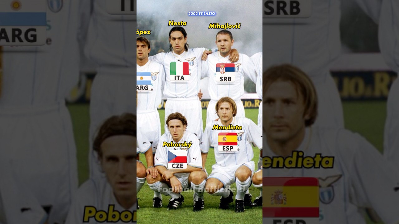 SS Lazio squad 2002🔥Nations❤️#footballshorts #sslazio #calcio