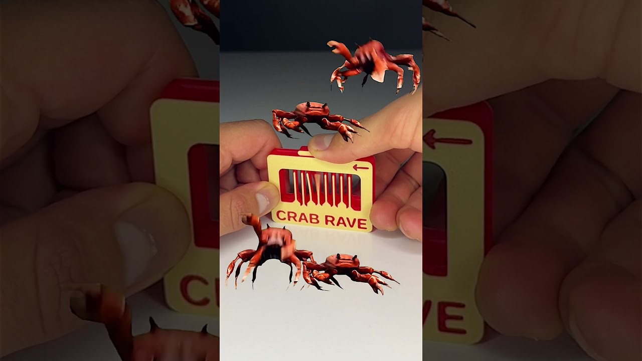 3D Printed Crab Rave Fidget ๐