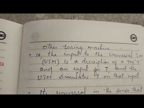 54) UNIVERSAL TURING MACHINE #ToC Lecture 54 # Module 6