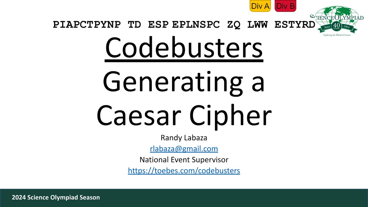 Learn to Create a Caesar Cipher with Codebusters 🔐