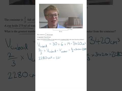 Volume🥛 - Q4 Jun 2019 Paper 2H #gcsemathsrevision #maths #mathematics #math #volume #scale