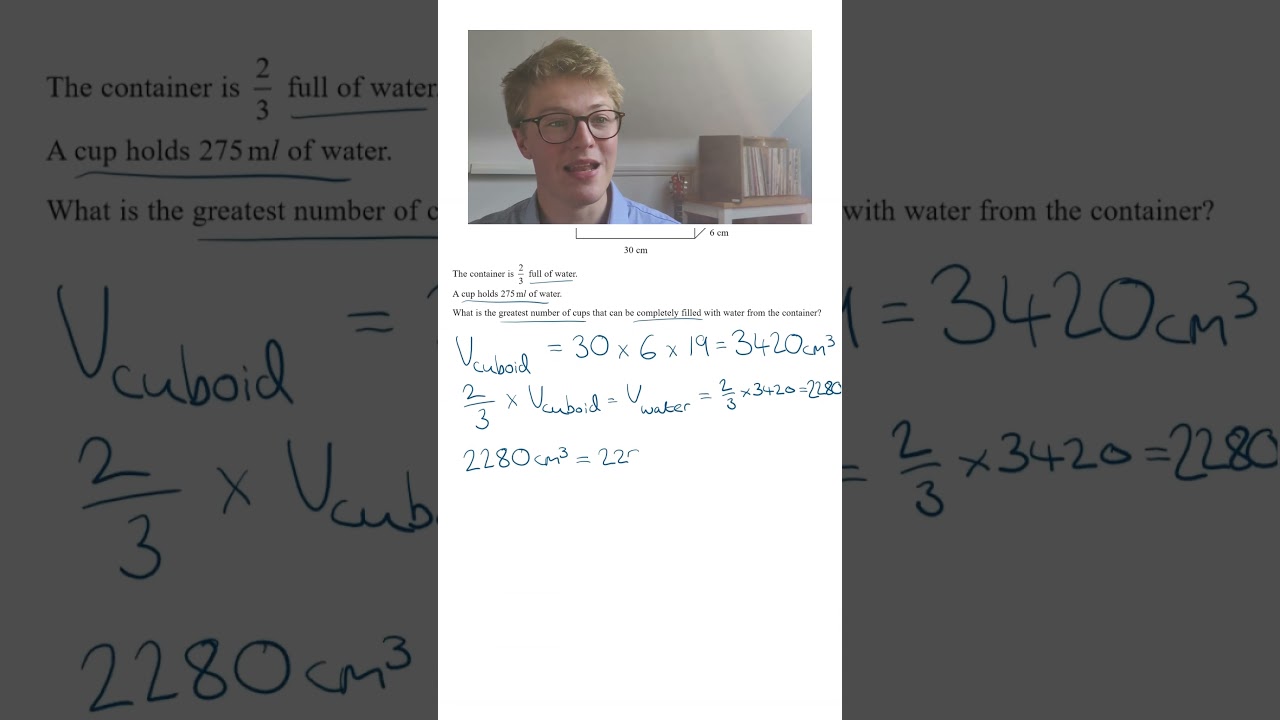 Master Volume Questions: Edexcel GCSE Maths Jun 2019 Paper 2H ๐