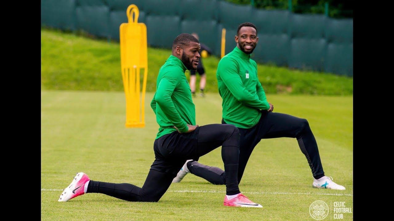 Celtic's Ntcham Trains Ahead of UCL Match