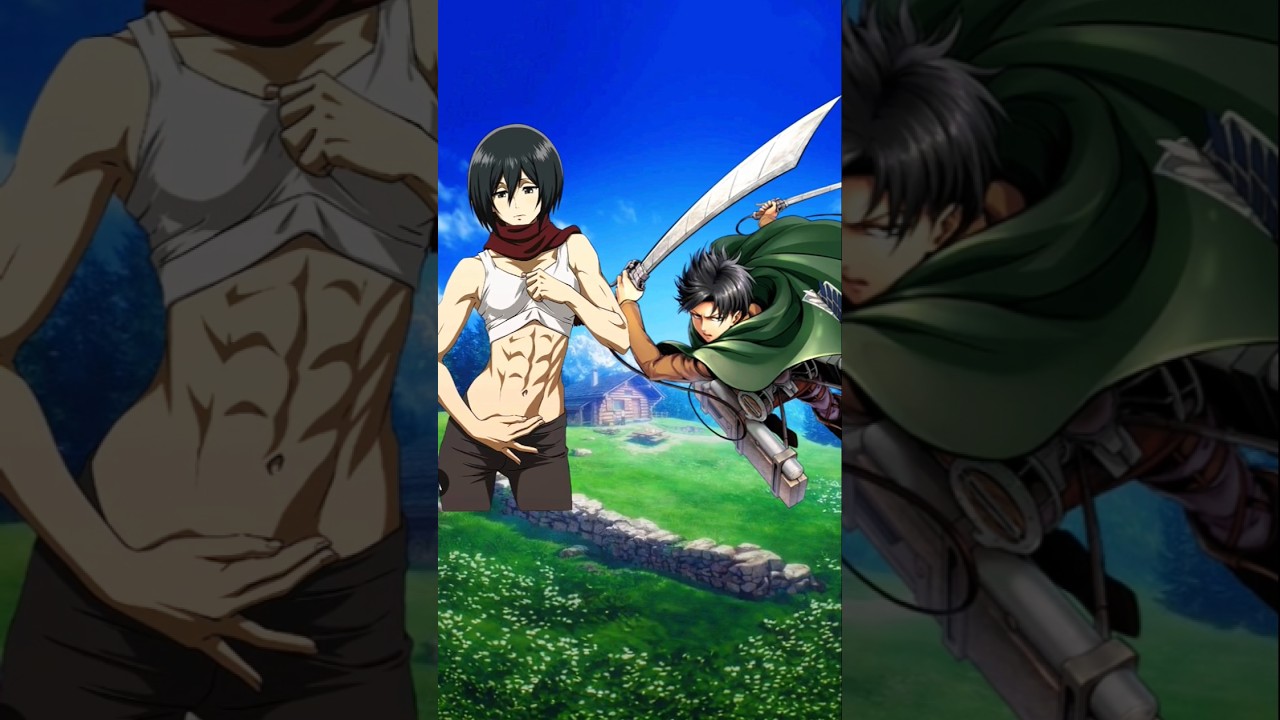 Epic Showdown: Mikasa 🔥 vs Levi 🗿🍷 in Attack on Titan!